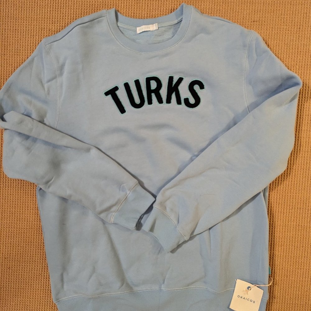 Okaicos Turks Embroidered Crewneck XL Sweatshirt- NWT